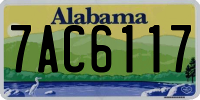 AL license plate 7AC6117