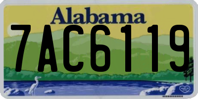 AL license plate 7AC6119
