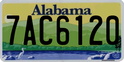 AL license plate 7AC6120