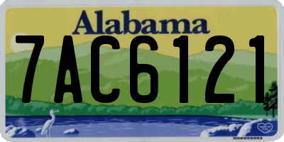 AL license plate 7AC6121