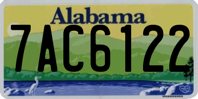 AL license plate 7AC6122