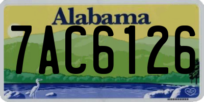 AL license plate 7AC6126