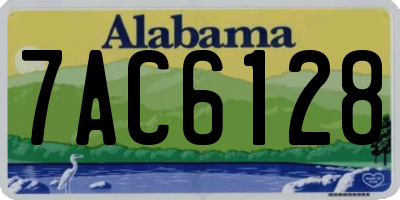 AL license plate 7AC6128