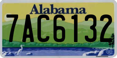 AL license plate 7AC6132