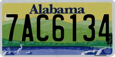 AL license plate 7AC6134