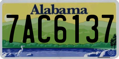 AL license plate 7AC6137
