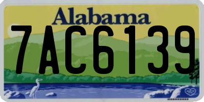 AL license plate 7AC6139
