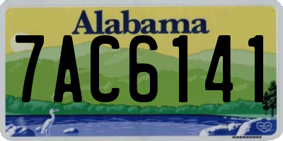 AL license plate 7AC6141