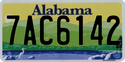 AL license plate 7AC6142
