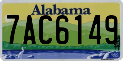 AL license plate 7AC6149