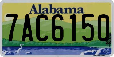 AL license plate 7AC6150