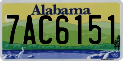 AL license plate 7AC6151