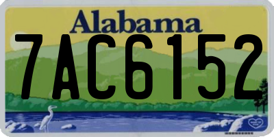 AL license plate 7AC6152