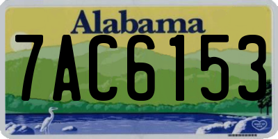 AL license plate 7AC6153