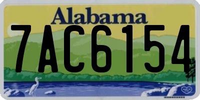 AL license plate 7AC6154