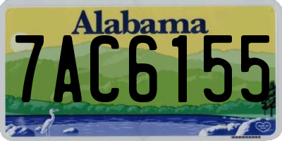 AL license plate 7AC6155