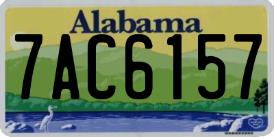 AL license plate 7AC6157