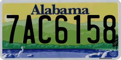 AL license plate 7AC6158