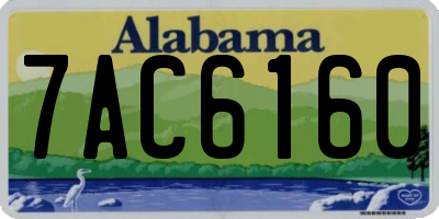 AL license plate 7AC6160