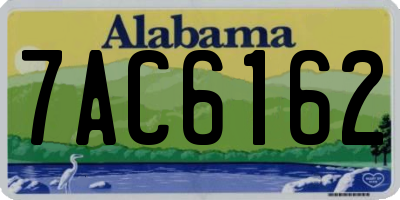 AL license plate 7AC6162
