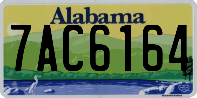 AL license plate 7AC6164