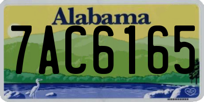 AL license plate 7AC6165