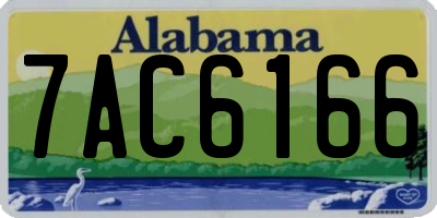 AL license plate 7AC6166