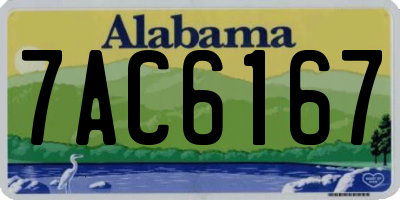 AL license plate 7AC6167