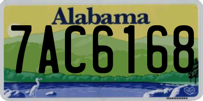 AL license plate 7AC6168