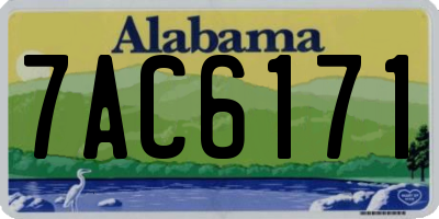 AL license plate 7AC6171
