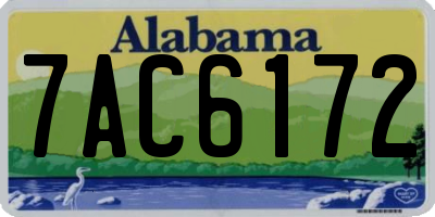 AL license plate 7AC6172