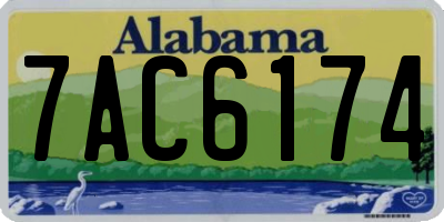 AL license plate 7AC6174