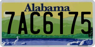 AL license plate 7AC6175
