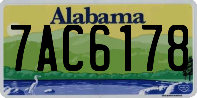 AL license plate 7AC6178