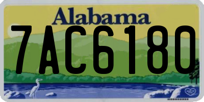 AL license plate 7AC6180