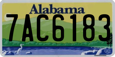 AL license plate 7AC6183