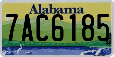 AL license plate 7AC6185