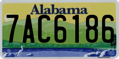 AL license plate 7AC6186