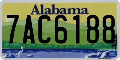 AL license plate 7AC6188