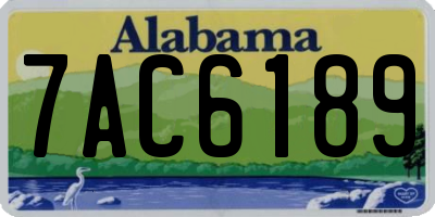 AL license plate 7AC6189