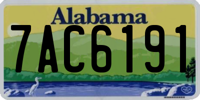 AL license plate 7AC6191