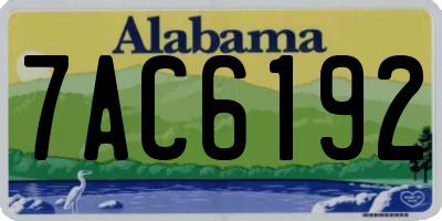 AL license plate 7AC6192