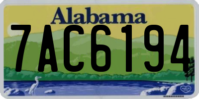 AL license plate 7AC6194