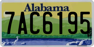 AL license plate 7AC6195