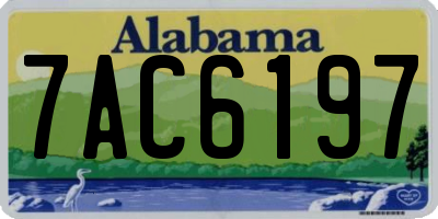 AL license plate 7AC6197