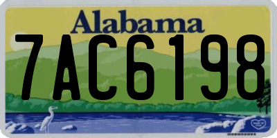 AL license plate 7AC6198