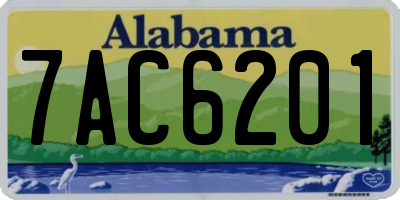 AL license plate 7AC6201