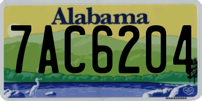AL license plate 7AC6204