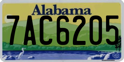 AL license plate 7AC6205