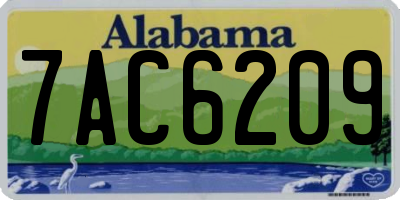 AL license plate 7AC6209